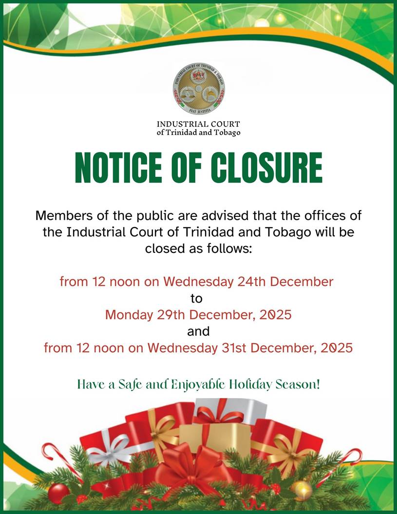 NOTICE Closure of Offices Christmas 2025